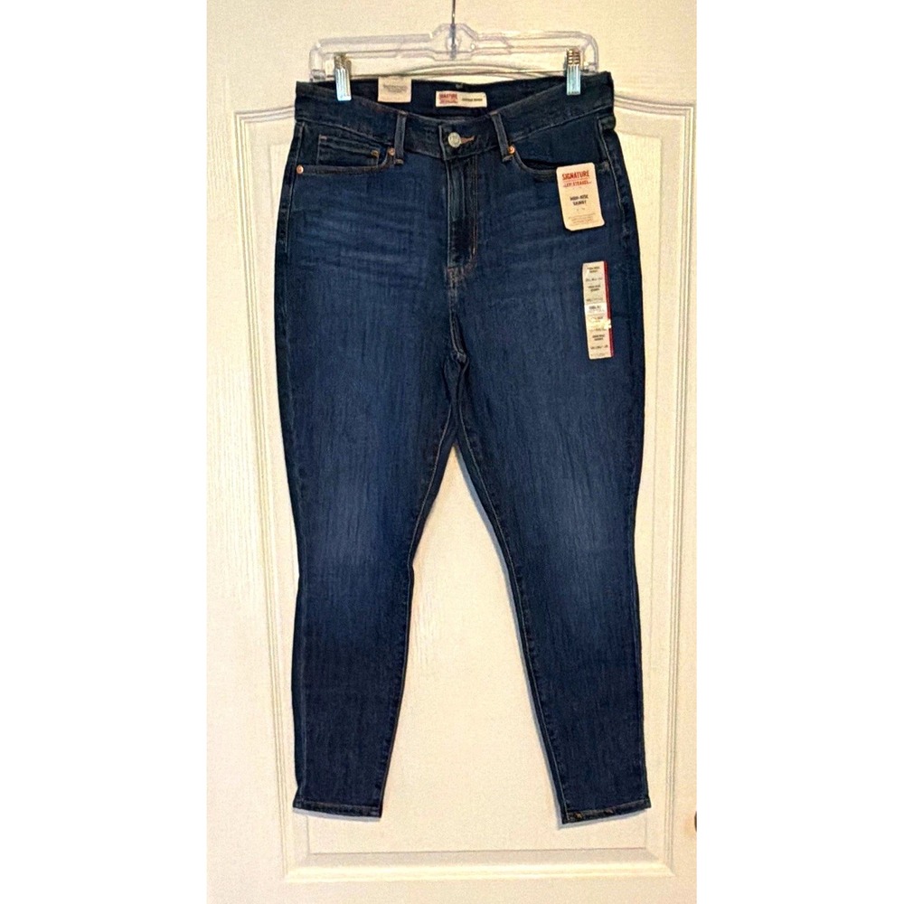 Signature by Levi Strauss & Co Womens 12S High Rise Skinny Jeans Stretch NWT